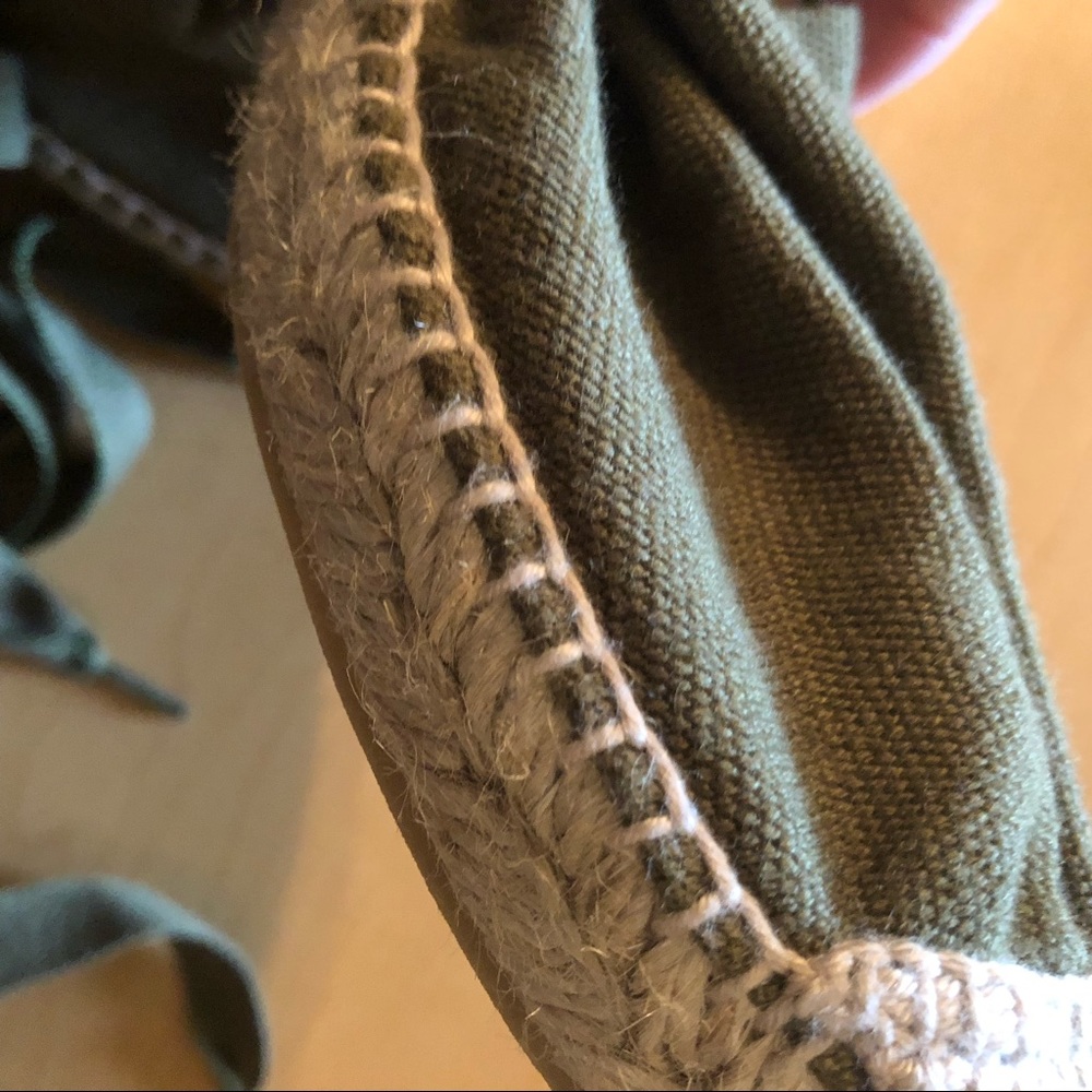 NWOT Alparatera La Manual Espadrilles Wedge Sandals Fish Mouth Toes Canv… - Picture 4 of 7